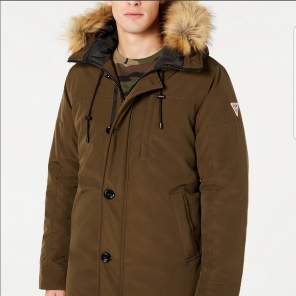 Guess Mens Parka Jacket - Picture 2 of 5